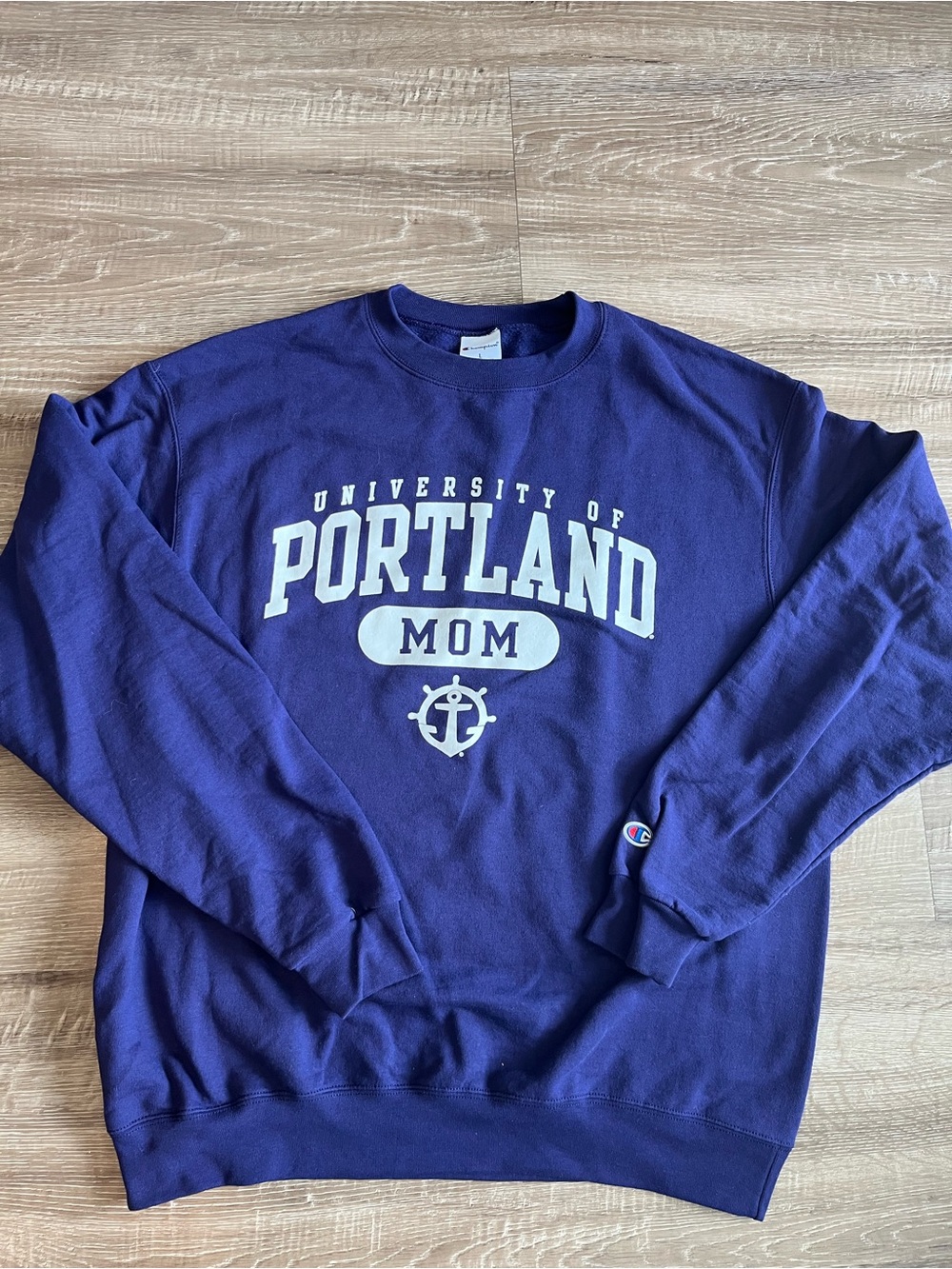 Champion Purple University of Portland MOM Crewneck Sweatshirt